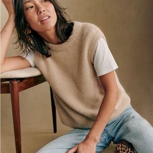 Sézane Samuel Jumper Sweater Vest Vanilla Size XL